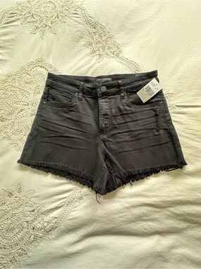 NWT Kut from the Kloth “Jane” Mid-rise Black Distressed Shorts, 4